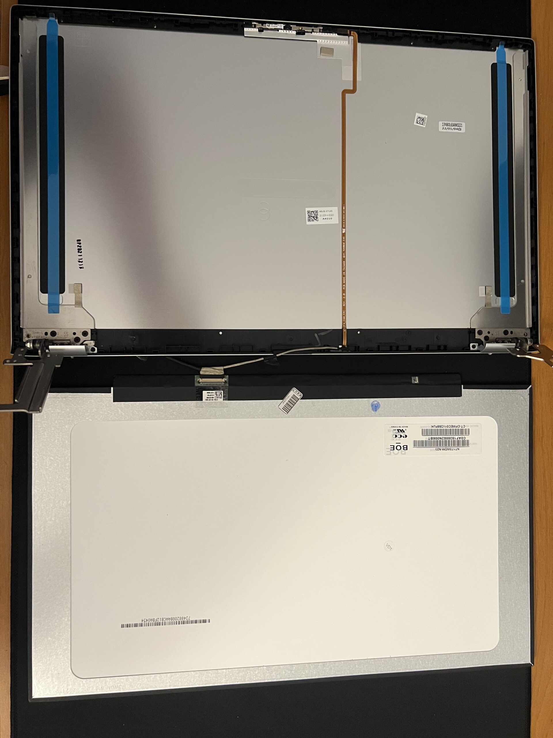 Mise en place dalle (Ecran) Portable ASUS